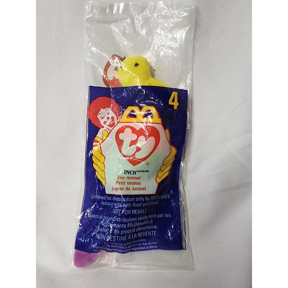 Ty Teenie Beanie Baby McDonalds Happy Meal Inch the worm #4 Tag with error
